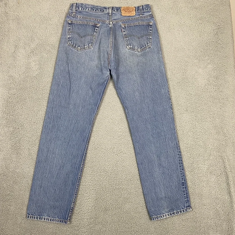 Vintage Levis 501 Jeans Mens 36x32 Blue Straight Leg Distressed Made in USA